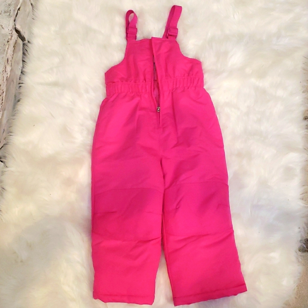 4T Pink snow bib